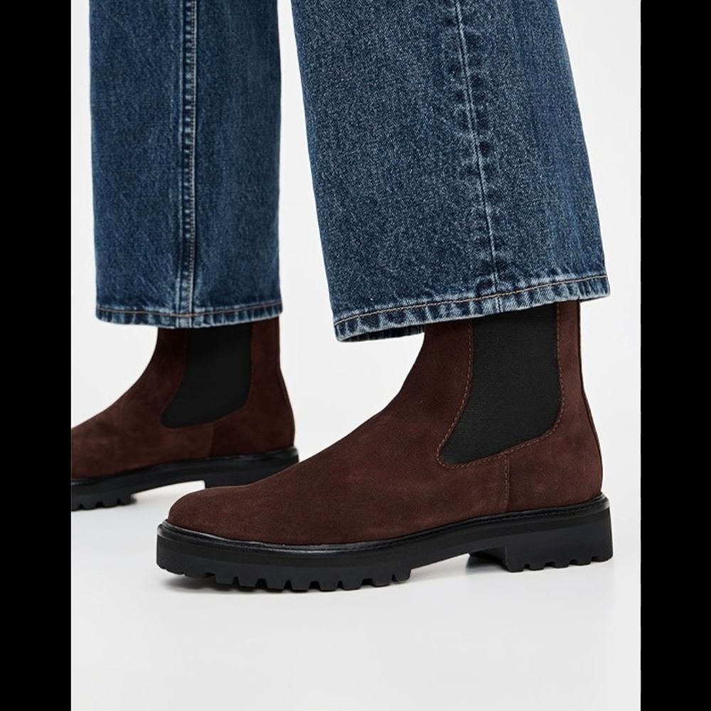 Reformation Katerina Chelsea Leather Suede Boots